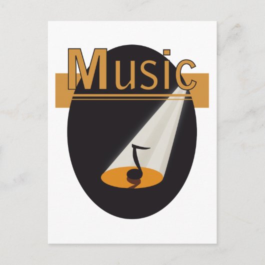 ansichtroog "Music"-ontwerp Briefkaart (Voorkant)