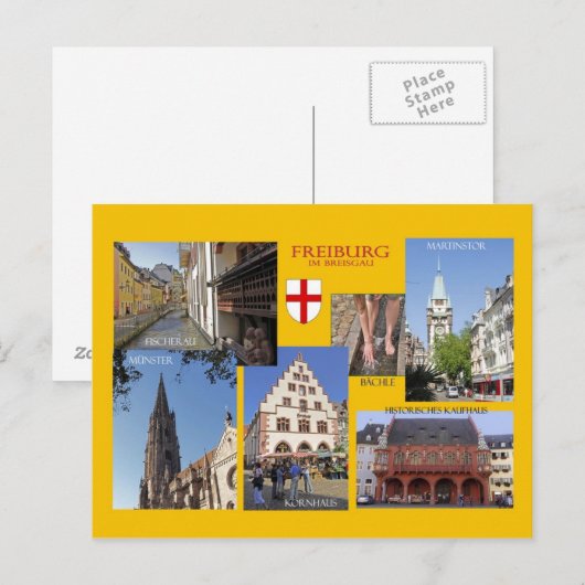 Ansichtskarte Freiburg im Breisgau Briefkaart (Voorkant / Achterkant)
