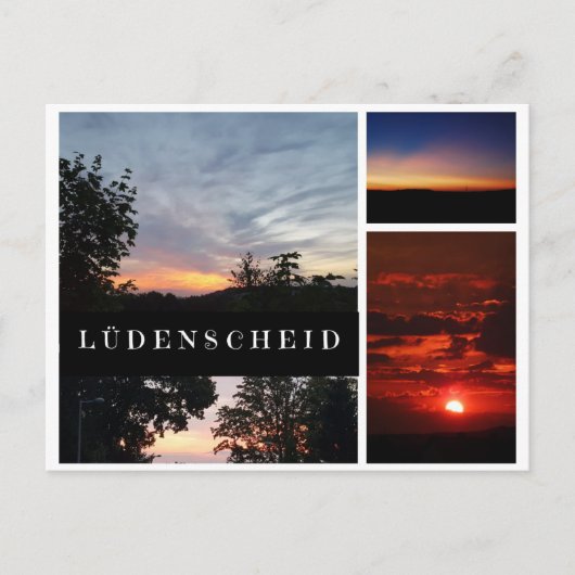 Ansichtskarte "Sonnenuntergänge in Lüdenscheid" Briefkaart (Voorkant)