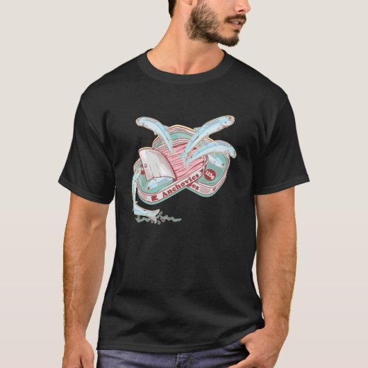 Ansjovis grappige vis tin Pullover Hoodie (Voorkant)