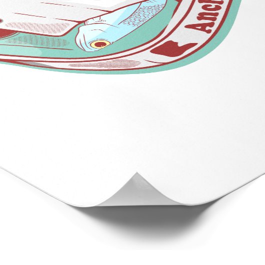 ansjovis in een blik poster (Hoek)