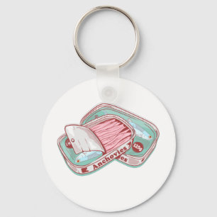 ansjovis in een blik sleutelhanger