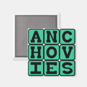 Ansjovis, Pizza Topping Magneet (Voorkant / Achterkant)
