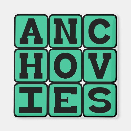 Ansjovis, Pizza Topping Magneet (Voorkant)
