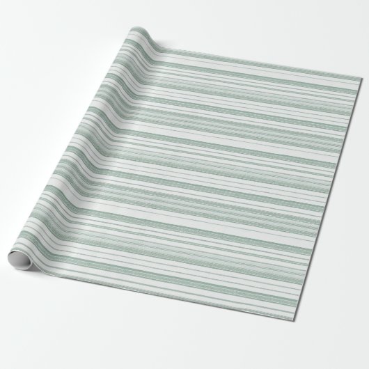 Anson Green Stripe-inpakpapier Cadeaupapier (Uitgerold)