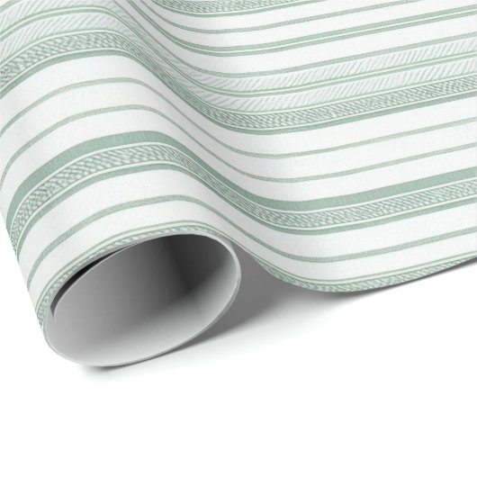 Anson Green Stripe-inpakpapier Cadeaupapier (Rol Hoek)