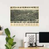 Ansonia Connecticut 1921 Antiek Panorama Poster (Thuiskantoor)