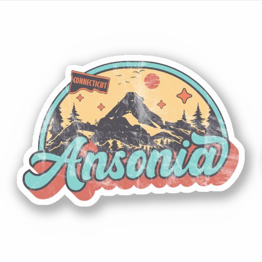 Ansonia, Connecticut Sticker (Voorkant)