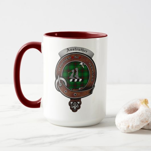 Anstruther Clan Badge Combo 15oz Mok (Met donut)
