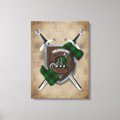 Anstruther Clan Badge Crossed Swords Canvas Print (Voorkant)