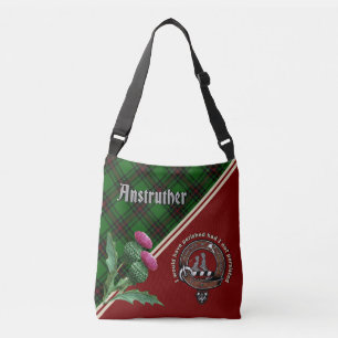 Anstruther Clan Badge & Tartan Crossbody Bag Tas
