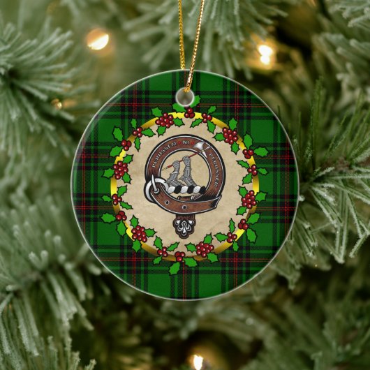 Anstruther Clan Badge & Tartan Persoonlijke mas Keramisch Ornament (Boom)