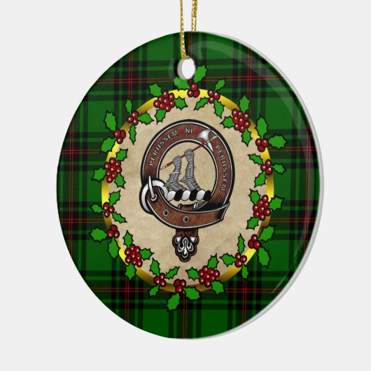 Anstruther Clan Badge & Tartan Persoonlijke mas Keramisch Ornament (Links)