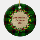 Anstruther Clan Badge & Tartan Persoonlijke mas Keramisch Ornament (Achterkant)