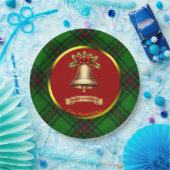 Anstruther Tartan Gepersonaliseerde Kerstmis Papieren Bordje (Feest)