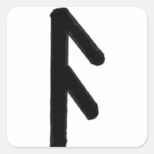 Ansuz Rune Vierkante Sticker