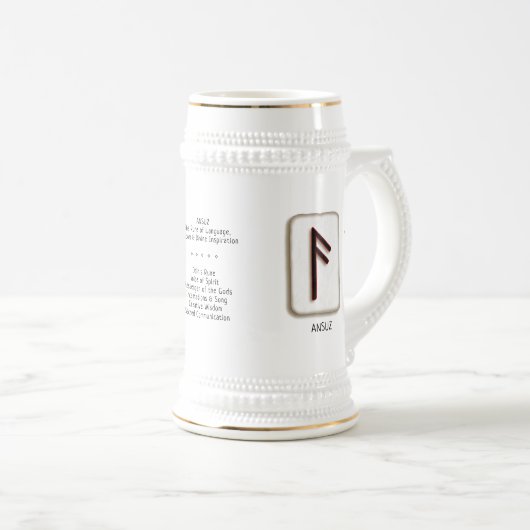 Ansuz RuneStone Stein Bierpul (Voorkant rechts)