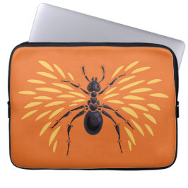 Ant Art Insect Liefhebber Oranje Entomologie Bugs Laptop Sleeve