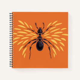 Ant Art Insect Liefhebber Oranje Entomologie Bugs Notitieboek