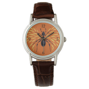 Ant Art Insectenliefhebber Fiery Oranje entomologi Horloge