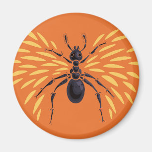 Ant Art Insectenliefhebber Fiery Oranje entomologi Magneet