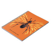 Ant Art Insectenliefhebber Fiery Oranje entomologi Notitieboek (Linkerzijde)