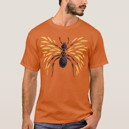 Ant Art Insectenliefhebber Fiery Oranje entomologi T-shirt
