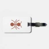 Ant Bagagelabel met lederriem (Achterkant horizontaal)