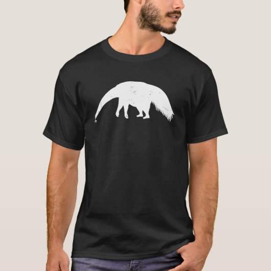 Ant Beer Silhouet Retro Regenwoud Zoo Dier Lo T-shirt (Voorkant)