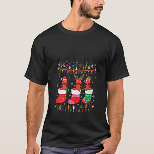 Ant Christmas Sokken Lelijke kerst trui pyjama T-shirt (Voorkant)