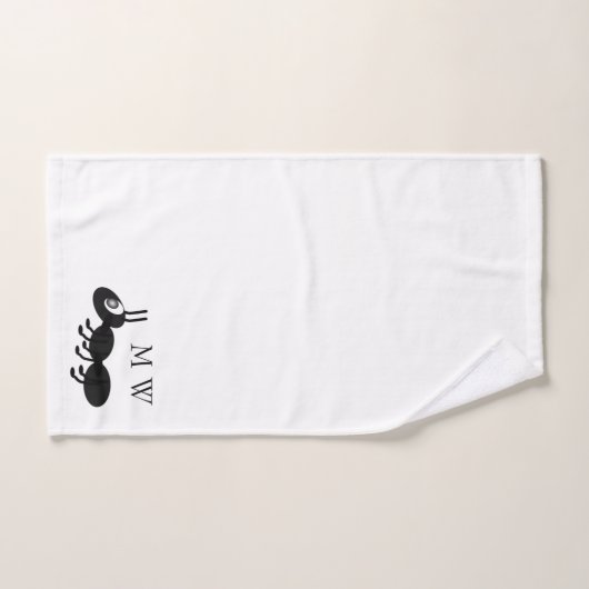 Ant Design Monogrammed Bad Handdoek (Handdoek)