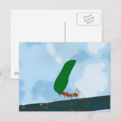 Ant die een leder draagt briefkaart (Voorkant / Achterkant)