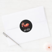 Ant-eater Funny Ant Pun Dark BG Ronde Sticker (Envelop)