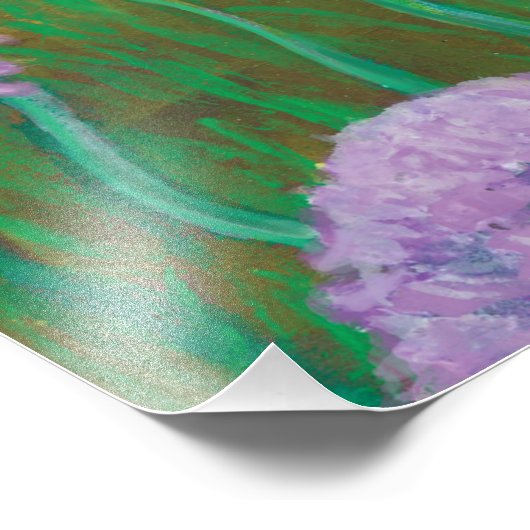 Ant en vlinder op wildbloemweide foto afdruk (Hoek)