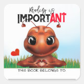 Ant Gebarentaal Boeklabel Vierkante Sticker (Voorkant)