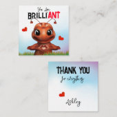 Ant Gebarentaal Briljant Bedankt Notitiekaartje (Voorkant / Achterkant)