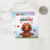 Ant Gebarentaal Classroom Valentijn Kaart Notitiekaartje (Voorkant / Achterkant in situ)