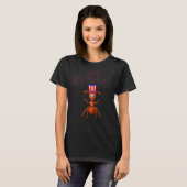 Ant Graphic Rood Wit Blauw Vuurwerk Decor 4e van T-shirt (Voorkant volledig)