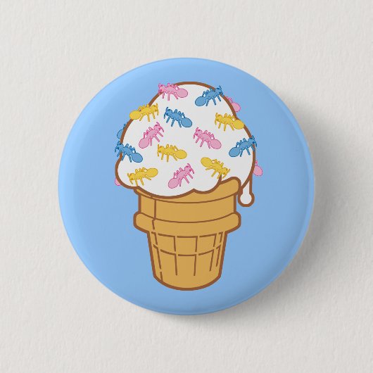 Ant Ice Cream Ronde Button 5,7 Cm (Voorkant)