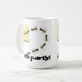 Ant insect trail grappig feest schattig koffiemok (Voorkant links)