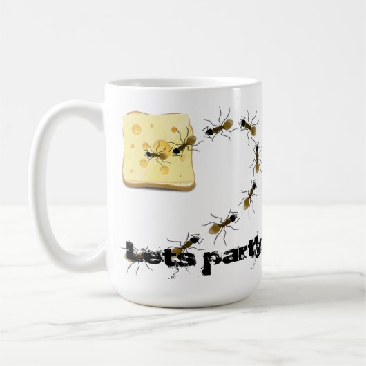 Ant insect trail grappig feest schattig koffiemok (Links)