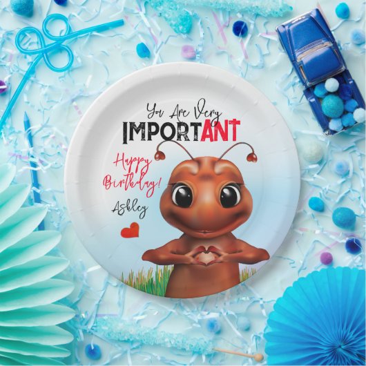 Ant Inspirerend teken Verjaardag Papieren Bordje (Feest)