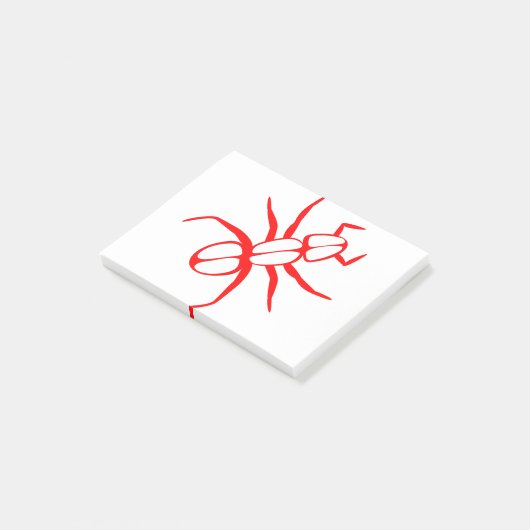 Ant Legs Antennas Red Post-it® Notes (Schuin)
