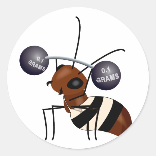 Ant lifting ronde sticker (Voorkant)