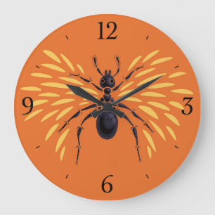 Ant Lover Insect Art Oranje Entomology Grote Klok