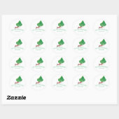Ant met een groot blad ronde sticker (Vel)