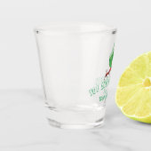 Ant met een groot blad shot glas (Links)