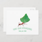 Ant met groot blad - Je bent sterk Briefkaart (Voorkant / Achterkant)