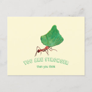 Ant met groot blad - Je bent sterk Briefkaart