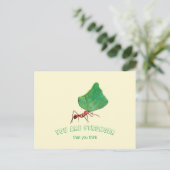 Ant met groot blad - Je bent sterk Briefkaart (Staand voorkant)